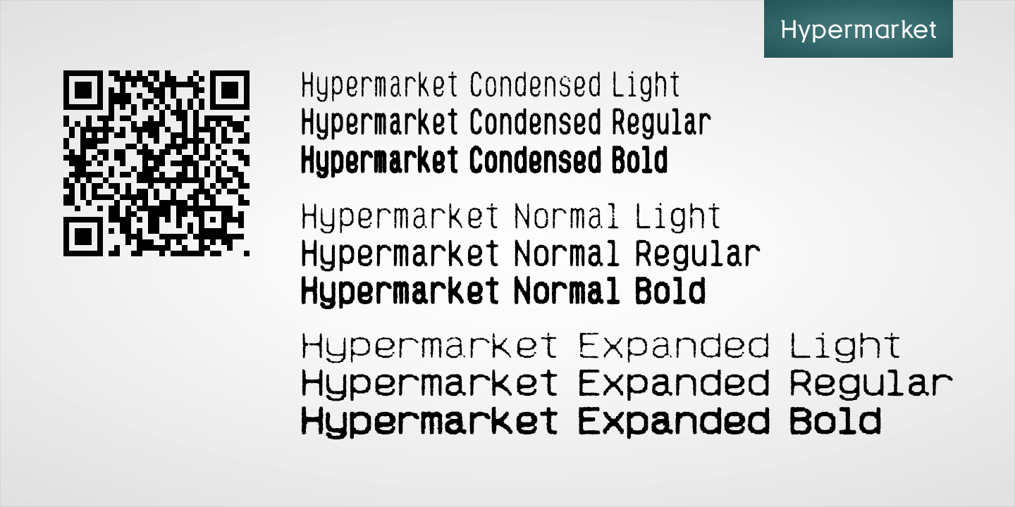 Пример шрифта Hypermarket #2